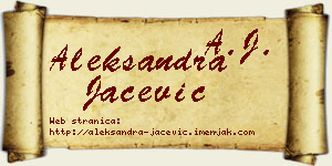 Aleksandra Jaćević vizit kartica